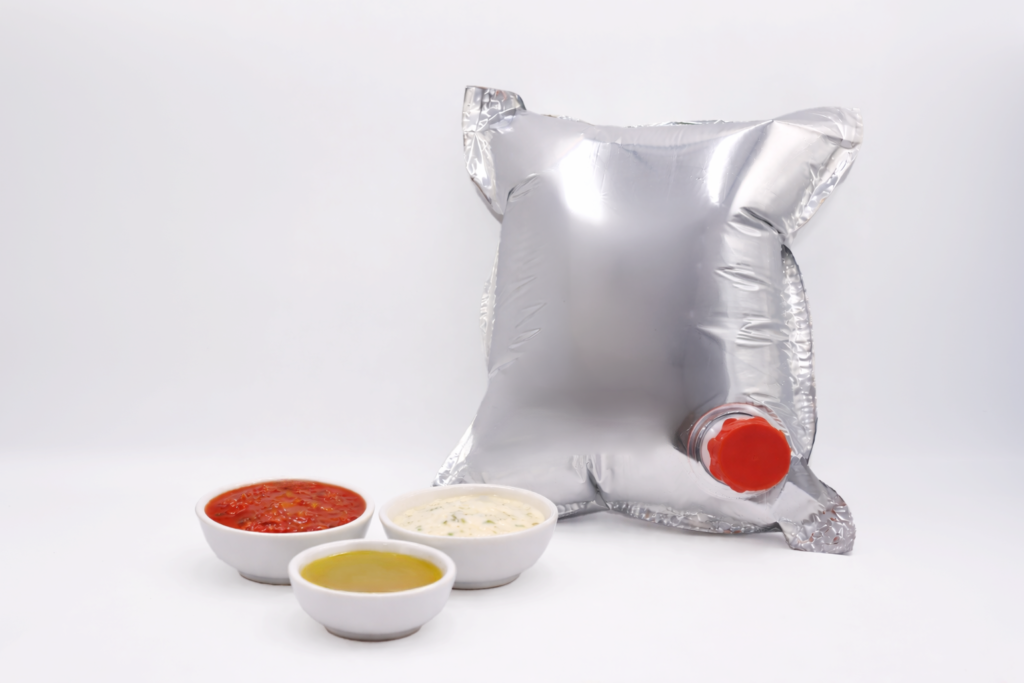 Bag in box packaging for sauces